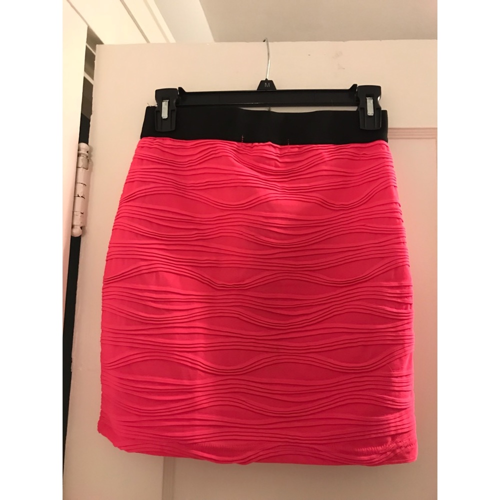 Hot pink mini skirt